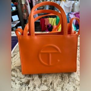 Orange mink telfar bag